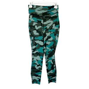 Lululemon Base Pace High Rise Running Tight Womens Size 6 Teal Camo Leggings